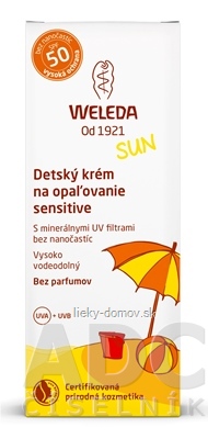 WELEDA SUN Detský krém na opaľovanie SPF 50 sensitive (Edelweiss Sonnencreme) 1x50 ml