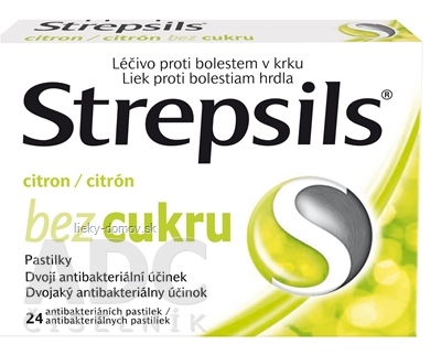 Strepsils Citrón bez cukru pas ord 1x24 ks