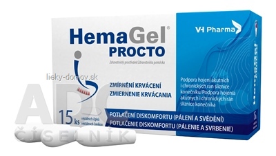 HemaGel PROCTO čapík rektálny 1x15 ks