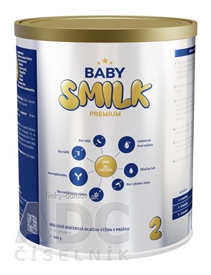 BABYSMILK PREMIUM 2 následná dojčenská mliečna výživa v prášku, s Colostrom (6 - 12 mesiacov) 1x400 g
