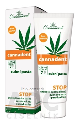 Cannaderm CANNADENT zubná pasta ošetrujúca 1x75 g
