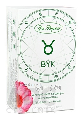 Dr. Popov Bylinný čaj BÝK nálevové vrecúška 20x1,5 g (30 g)