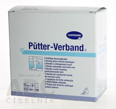 PŰTTER-VERBAND ovínadlo elastické krátkoťažné (10cmx5m) 1x2 ks