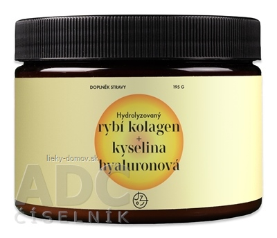 Jeme zdravo Hydrolizovaný rybí kolagén s kyselinou hyalurónovou, prášok, príchuť mango 1x195 g