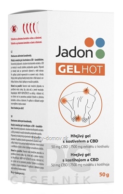 Jadon GEL HOT hrejivý gél s kostihojom a CBD 1x50 g