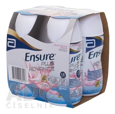 Ensure PLUS ADVANCE jahodová príchuť 4x220 ml