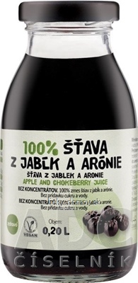 zdravo 100% ŠŤAVA Z JABĹK A ARÓNIE 1x200 ml