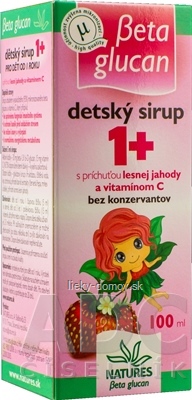 NATURES BETA GLUCAN DETSKÝ SIRUP 1+ s príchuťou lesnej jahody 1x100 ml