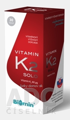 Biomin VITAMIN K2 SOLO cps 1x30 ks