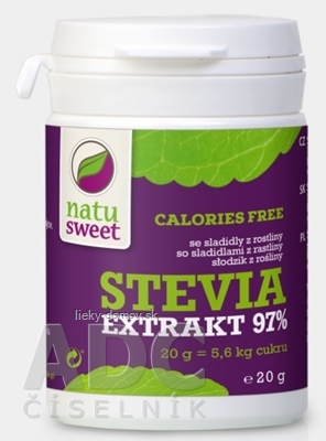 NATUSWEET STEVIA ČISTÝ EXTRAKT 97% sladidlo 1x20 g