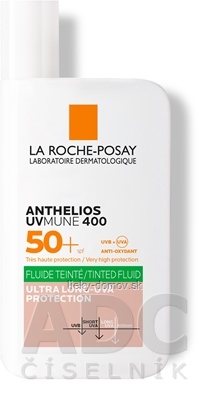 LA ROCHE-POSAY ANTHELIOS UVMUNE 400 SPF50+ FLUID tónovaný fluid s ochranným faktorom, pre citlivú mastnú pleť 1x50 ml