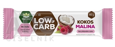 topnatur LOW CARB Tyčinka Kokos Malina 1x40 g