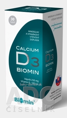 Biomin CALCIUM S VITAMÍNOM D3 cps 1x30 ks
