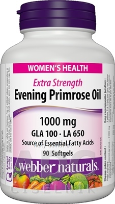 Webber Naturals Púpalka Dvojročná 1000 mg (Naturals Evening Primrose Oil) cps 1x90 ks