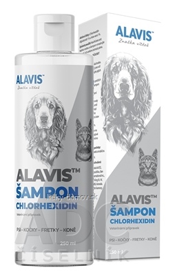 ALAVIS ŠAMPON Chlórhexidín psy, mačky, fretky, kone 1x250 ml