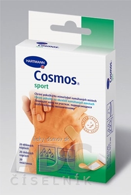COSMOS Na šport náplasť na rany flexibilná (1,9cmx7,2cm) 1x20 ks