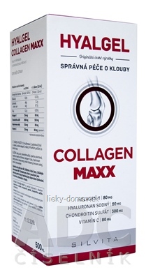 HYALGEL COLLAGEN MAXX tekutý prípravok s pomarančovou príchuťou 1x500 ml