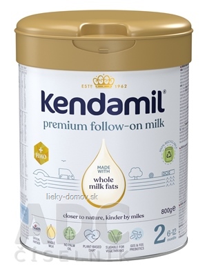 KENDAMIL Premium 2 HMO+ následná mliečna dojčenská výživa (od ukonč. 6. mesiaca) 1x800 g
