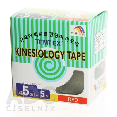 TEMTEX KINESOLOGY TAPE tejpovacia páska, 5 cm x 5 m, ružová 1x1 ks
