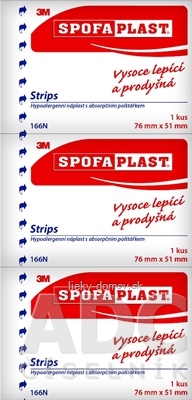 3M SPOFAPLAST č.166N Náplasť strips 76 mm x 51mm, kusová 1x3 ks