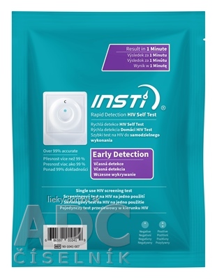 INSTI HIV Self Test domáci test na HIV, rýchla detekcia 1x1 ks