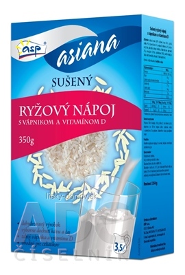 asp RYŽOVÝ NÁPOJ s vápnikom a vitamínom D sušený 1x350 g