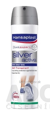 Hansaplast SILVER Active Sprej na nohy Antiperspirant (48 h) 1x150 ml