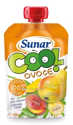 Sunar COOL ovocie Hruška, Banán, Mango (od ukonč. 12. mesiaca) 1x120 g