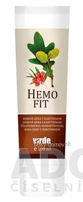 VIRDE HEMOFIT gél, dubová kôra s rakytníkom 1x100 ml