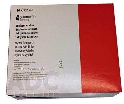 serumwerk Klysma salinická (klyzma) klystír na výplach 10x135 ml