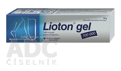 Lioton gel 100 000 gel (tuba Al) 1x50 g