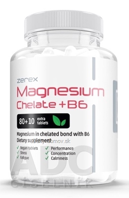 Zerex Magnézium v chelátovej forme + B6 tbl 1x90 ks