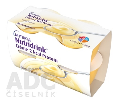 Nutridrink Crème 2 kcal Protein s banánovou príchuťou 24x200 g (4800 g)