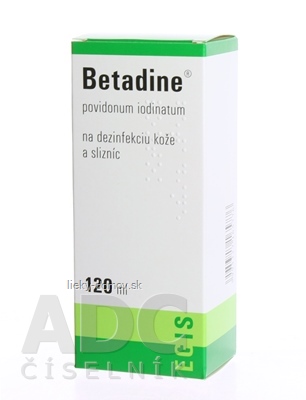 Betadine dezinfekčný roztok 100 mg/ml sol der (fľ.plast.) 1x120 ml