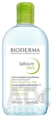 BIODERMA Sébium H2O micelárna pleťová voda na mastnú a zmiešanú pleť (inov.2024) 1x500 ml