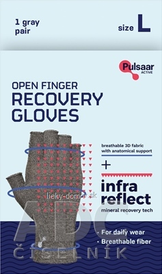 Pulsaar Active Rukavice na zotavenie (Open Finger Recovery Gloves) veľkosť L, 1x1 pár