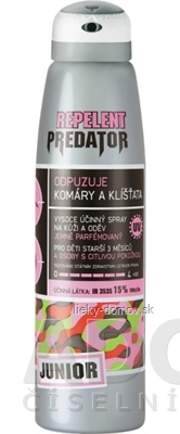 PREDATOR REPELENT JUNIOR sprej proti komárom a kliešťom 1x150 ml