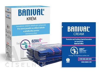 BANIVAL krém (na balanopostitidy, OzoilE) vrecká 10x3 ml (30 ml)