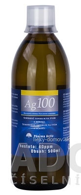 Pharma Activ Koloidné striebro Ag100 hustota 40ppm, 1x500 ml