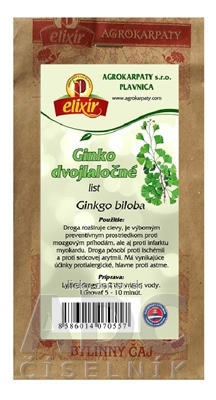 AGROKARPATY GINKGO DVOJLALOCNE list bylinný čaj 1x30 g