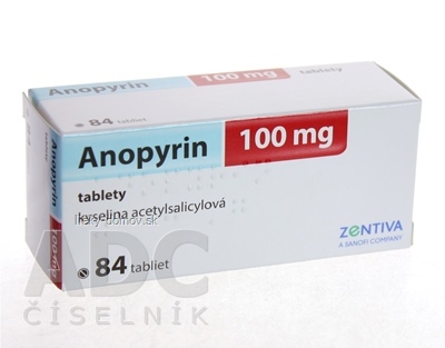 Anopyrin 100 mg tbl (blis.PVC/PVDC/Al) 1x84 ks