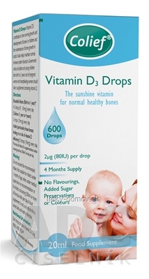 Colief Vitamin D3 Drops kvapky 1x20 ml