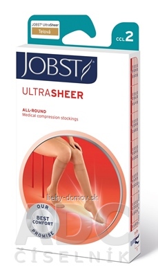 JOBST ULTRA SHEER kompresívne lýtkové pančuchy II.KT, s otvorenou špičkou, telové, veľ. VI., 1x1 pár