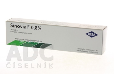 Sinovial 0,8 % viskoelastický roztok kys. hyalurónovej (16 mg/2 ml) 1x2 ml