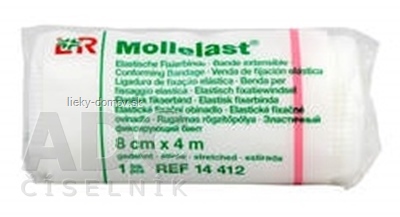 MOLLELAST 8cmx4m obväz elastický fixačný, jednotlivo balený 1x1 ks
