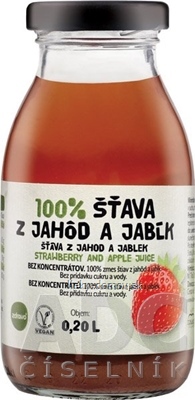 zdravo 100% ŠŤAVA Z JAHÔD A JABĹK 1x200 ml