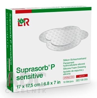 SUPRASORB P SENSITIVE silikónový penový obväz, sakrálny (17x17,5 cm) 1x10 ks