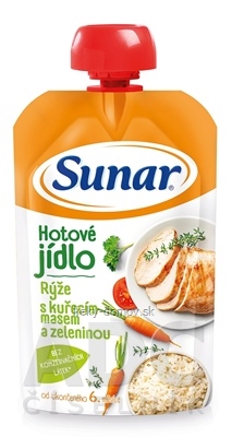 Sunar Hotové jedlo Ryža s kuracím mäsom a zeleninou (od ukonč. 6. mesiaca) 1x120 g