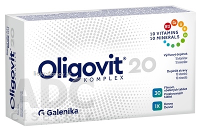 Oligovit 20 KOMPLEX tbl (10 vitamínov a 10 minerálov) 1x30 ks