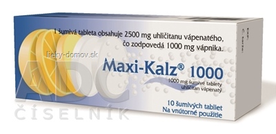 Maxi-Kalz 1000 tbl eff 1000 mg (tuba PP) 1x10 ks